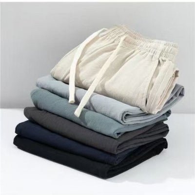 Cotton And Linen Thin Loose Plus Size Sports Straight Pants