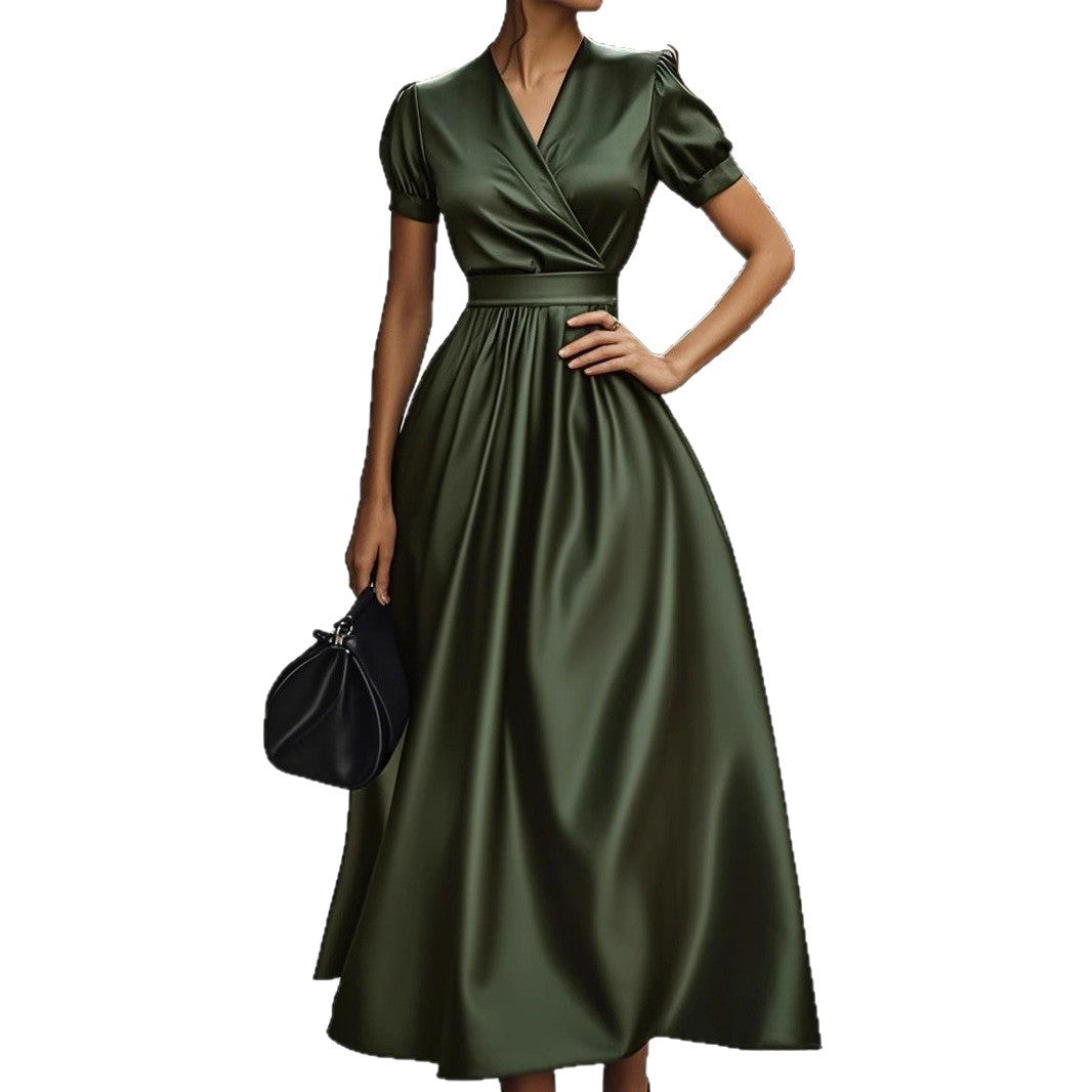 Figure-flattering French-style Dress With A Sophisticated Flowy Silhouette