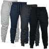 Men's Solid Color Drawstring Fleece Casual Pants