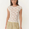 Top da donna sexy e alla moda, aderente con pizzo traforato