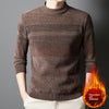 Men's Thermal Knitting Middle-aged Fleece Lined Sweater