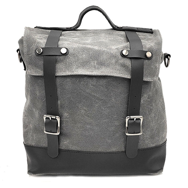 Borsa laterale per moto in tela spessa, impermeabile e di grande capacità