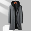 Men's Detachable Hooded Urban Mid-length Woolen Coat