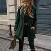 Solid Color Loose Fit Fashion Slim Hat Woolen Coat