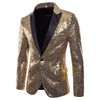 Giacca da uomo con paillettes per banchetto, costume da palcoscenico, bar