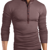 Maglietta a maniche lunghe da uomo scollo a V slim fit