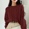 Round Neck Pure Color All-matching Trendy Sweater Top