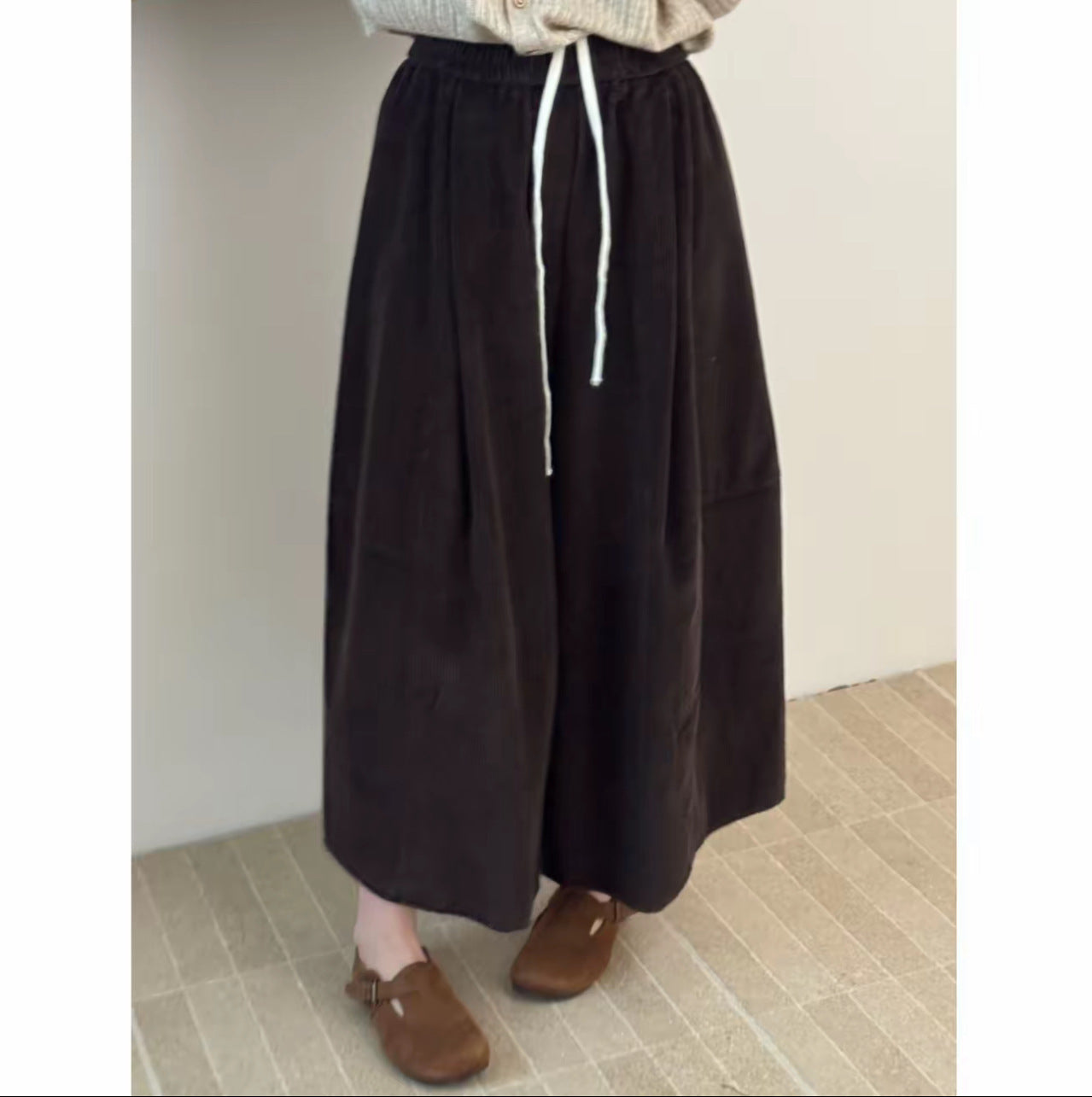 Autumn And Winter New Korean Style Design Corduroy Wide Leg