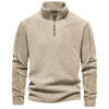 Men's Autumn And Winter New Stand Collar Half Zip Long-sleeved Sweater