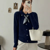Lazy Fashion Lapel Scarf Sweater