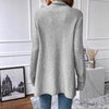 Women's Plus Size New Solid Color Knitted Cardigan