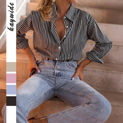 Blusa Cardigan a maniche lunghe casual da donna
