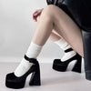 French Vintage Mary Jane Shoes Women's Waterproof Platform
