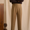 Pantaloni casual a gamba dritta a vita alta in stile italiano