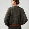 Woven Lapel Plaid Elegant Long Sleeve Casual Slim Jacket