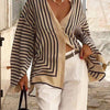 Women's Fashion Elegant Casual Loose Fit Striped Blouse