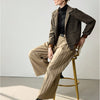 Woven Lapel Plaid Elegant Long Sleeve Casual Slim Jacket