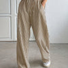 Striped Casual Straight-leg Trousers