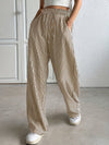 Striped Casual Straight-leg Trousers