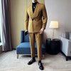 Abito casual da uomo doppiopetto con collo verde