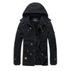 Men's Fleece Padded Jacket Mid-length Hooded Jacket