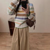 Women's Korean-style High-end Loose Jacquard Knitted Sweater