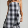 Classic Plaid Bohemian Sundress With Straps