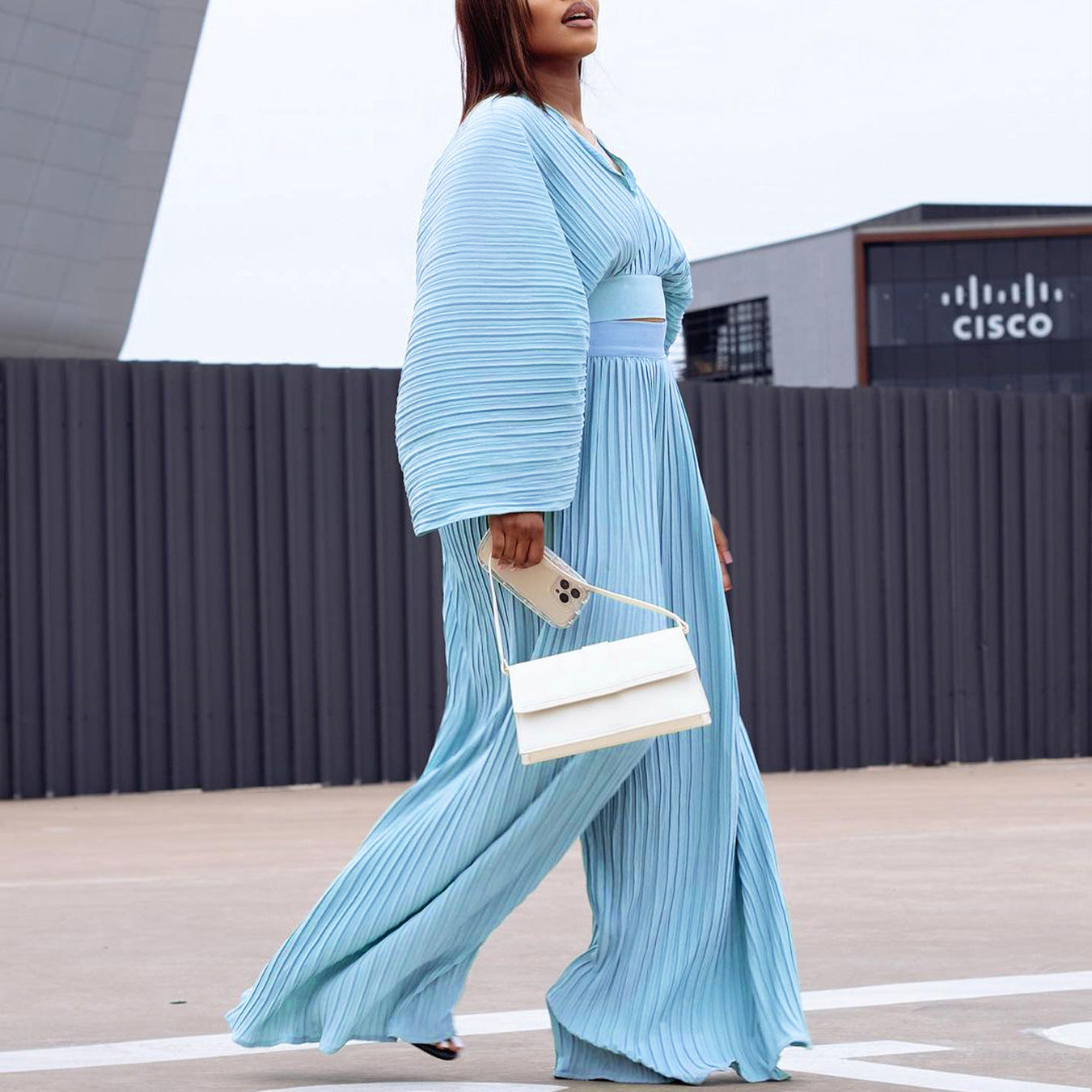 Top Wide Leg Trousers Two-piece Set African Suit