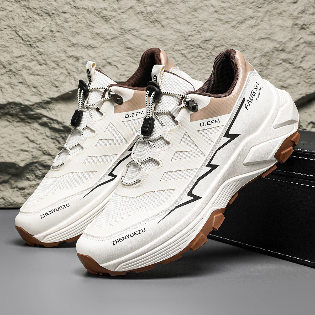 Plus Size Outdoor Casual Mountaineering Hiking Shoes Breathable Soft Sole Sneakers