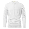 Men's Solid Color Casual Cotton Long-sleeved Top