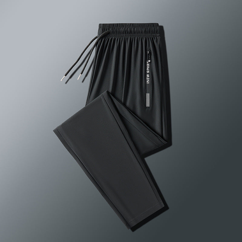 Summer New Ice Silk Quick-drying Pants Men