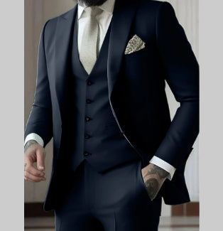 Completo da Uomo Slim Fit Tinta Unita