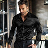 Men's Casual Glossy Draping Business Leisure Iron-free Anti-wrinkle Shirt