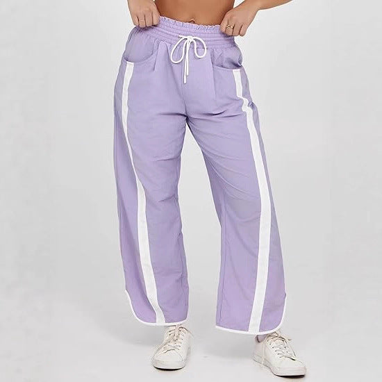 Pantaloni casual larghi con coulisse da donna