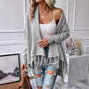 Women's Plus Size New Solid Color Knitted Cardigan
