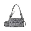 Western Style Snake Pattern Simple Stylish Textured Crossbody Bag