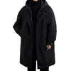 Men's False Two Pieces Hooded Mid-length Trench Coat