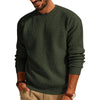Waffle Round Neck Sweater Pullover Knitted Men's Casual Top