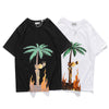 T-shirt casual con stampa fiamme