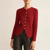 Autumn And Winter Yuan Collar Solid Color Cardigan Sweater