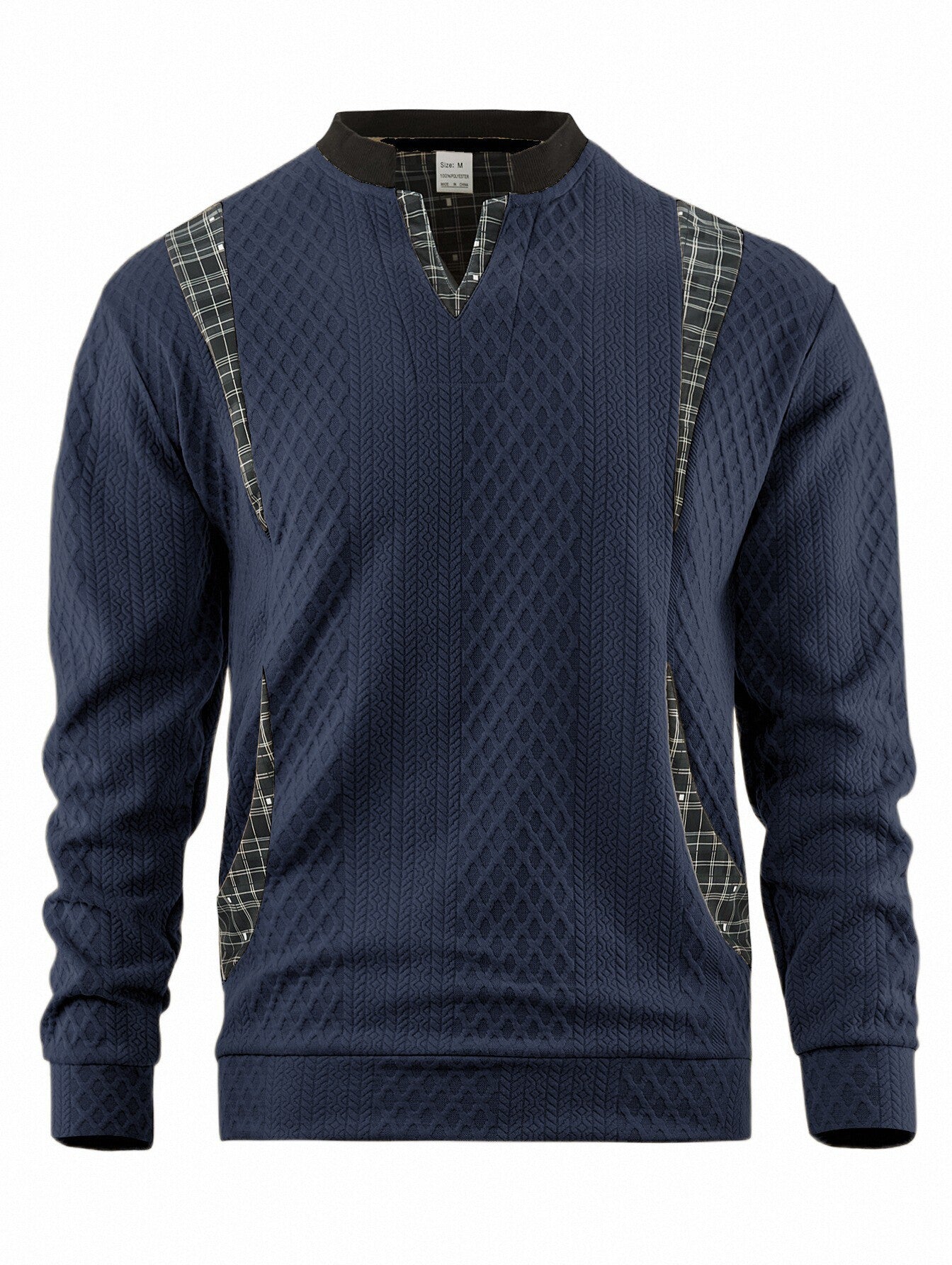 Men's Contrast Color Pullover Sweater