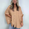 Camicia casual a righe a vestibilità ampia