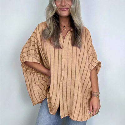 Camicia casual a righe a vestibilità ampia