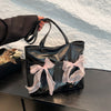 College Style Bow Tote Bag Large Capacity