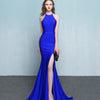 Abito da sposa, abito da sera da banchetto con scollo all'americana, in pizzo rosso, lungo, a sirena, nuovo alla moda