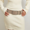 Retro Wide Waist Slimming Dress Elegant American Belt