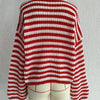 Maglione pullover ampio a maniche lunghe con scollo rotondo, nuovo stile vintage, per autunno e inverno, per donna