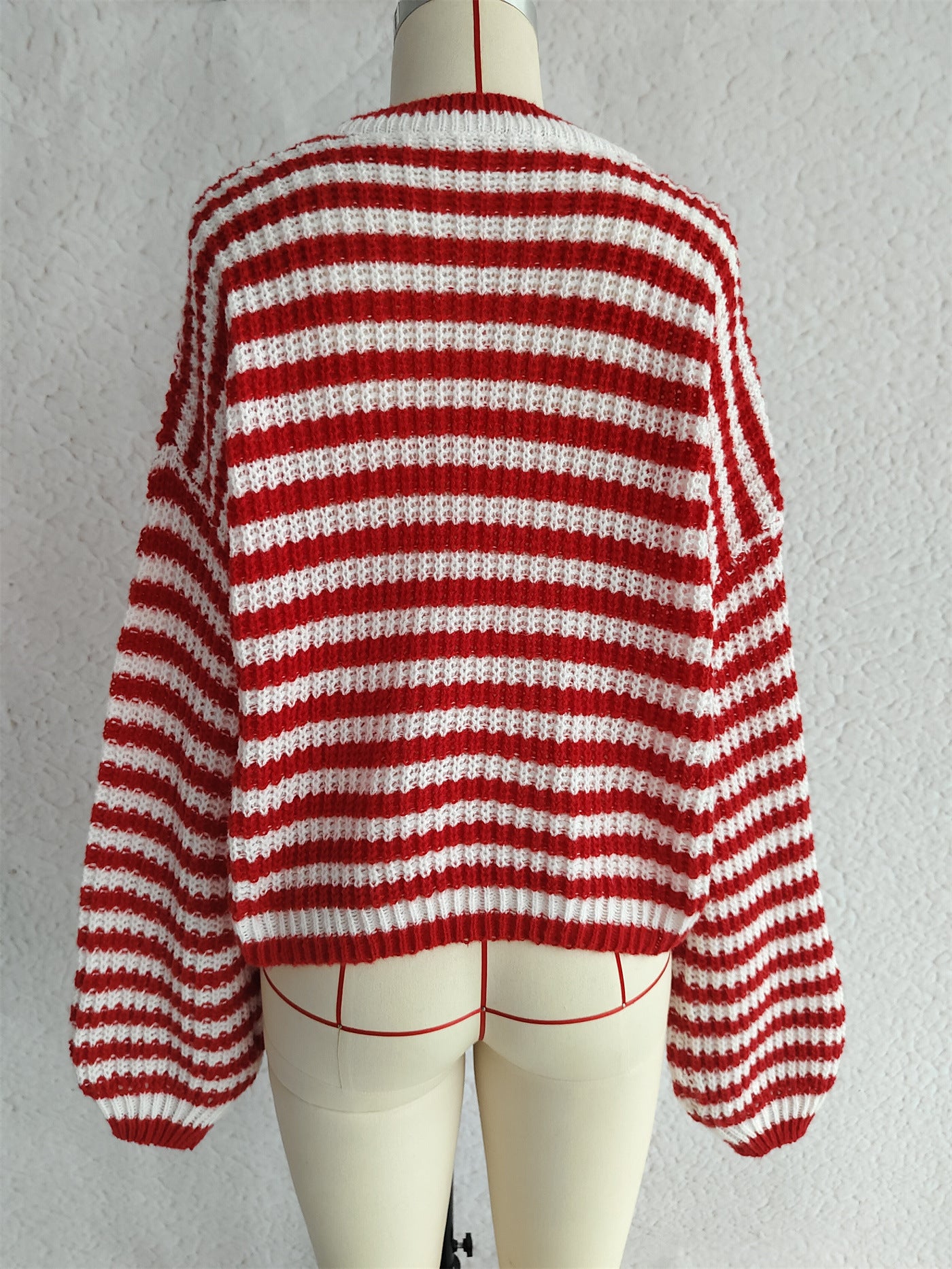 Maglione pullover ampio a maniche lunghe con scollo rotondo, nuovo stile vintage, per autunno e inverno, per donna