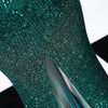Abito da sera con paillettes, lungo, aderente, a sirena