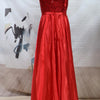 Women's Temperament Long Banquet Evening Dress Suspenders Sequined Large Skirt
